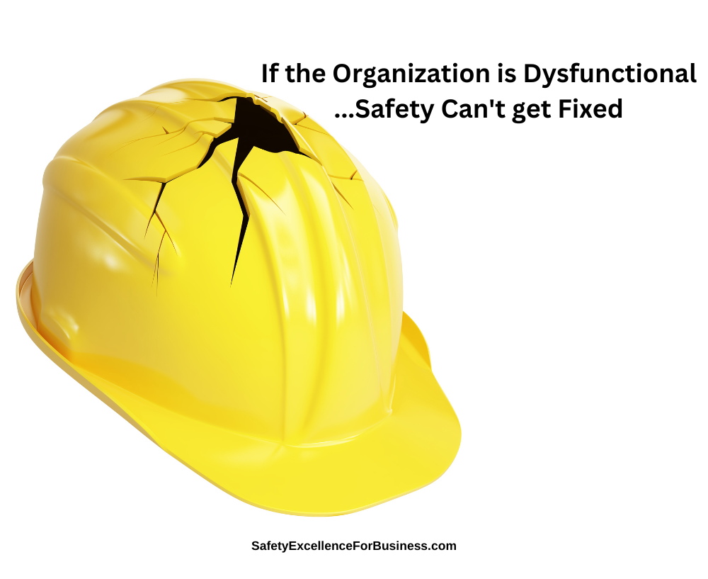 safety can't get fixed if the organization is dysfunctional